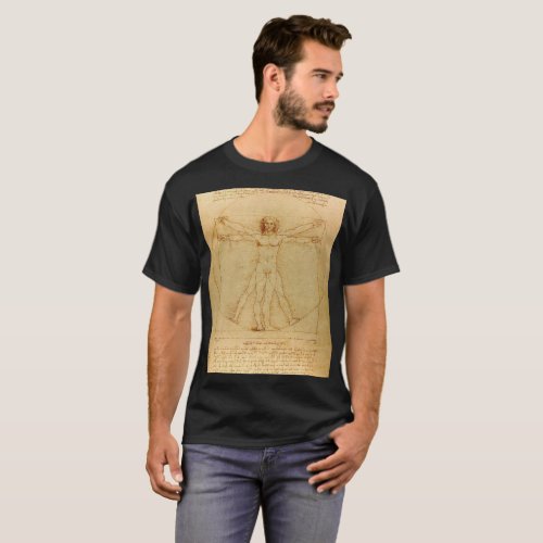Vitruvian Man by Leonardo Da Vinci T_Shirt