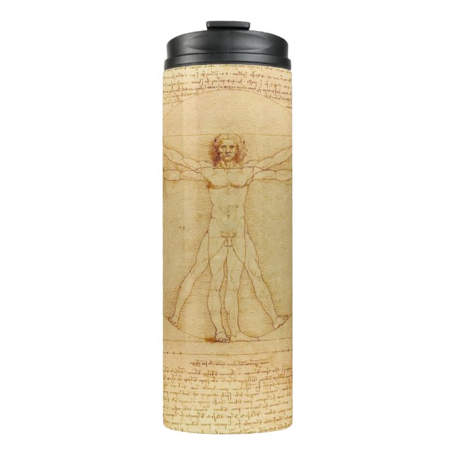 Vitruvian Man by Leonardo da Vinci Thermal Tumbler (Front)