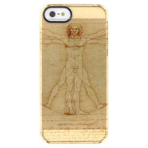 Vitruvian Man by Leonardo Da Vinci Clear iPhone SE/5/5s Case