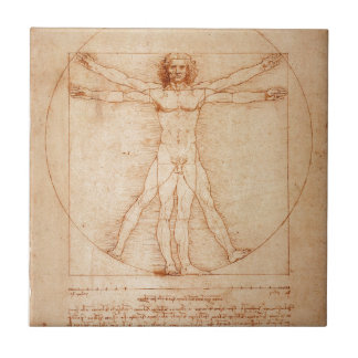 Vitruvian Man Ceramic Tile