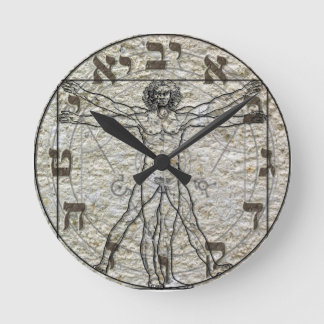 Vitruvian Man Da Vinci Wall Clock