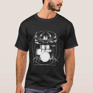 Vitruvian Man Drummer Sticker  T-Shirt