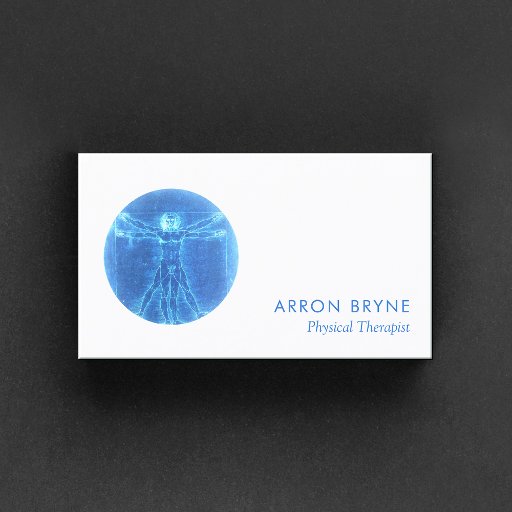Customizable Vitruvian Man Health Care Business Card