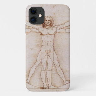 Vitruvian Man in detail by Leonardo da Vinci iPhone 11 Case