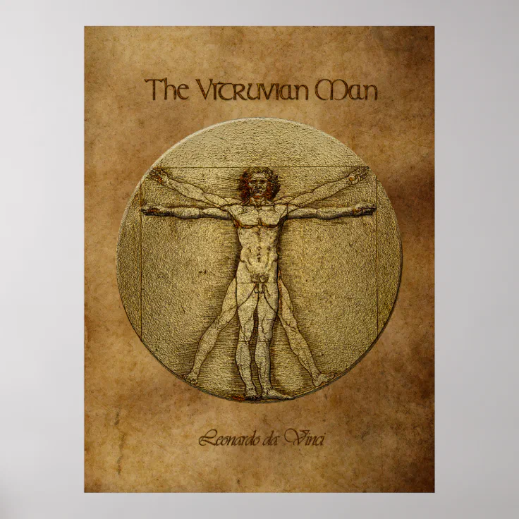 VITRUVIAN MAN Leonardo Da Vinci Art Poster Zazzle   Vitruvian Man Leonardo Da Vinci Art Poster R420a9cffb2524c74b0c6bf8b811ca794 A6qpt 8byvr 736.webp