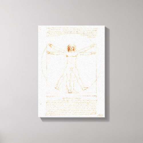 Vitruvian Man  Leonardo da Vinci  Canvas Print