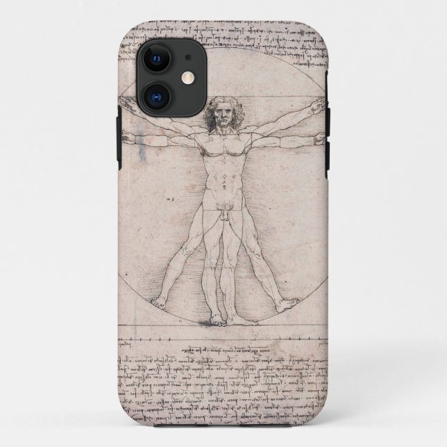 Vitruvian Man, Leonardo da Vinci Case-Mate iPhone Case (Back)