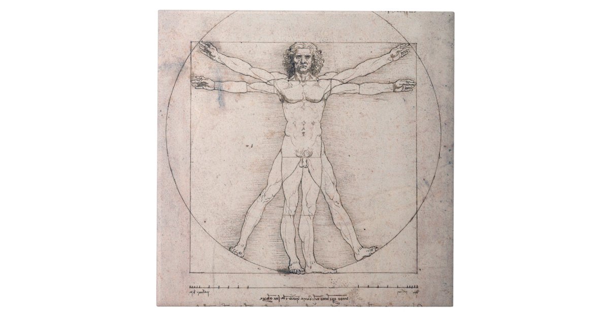 Vitruvian Man, Leonardo da Vinci Ceramic Tile | Zazzle
