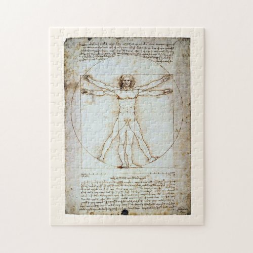 Vitruvian Man Leonardo da Vinci circa 1490 Jigsaw Puzzle