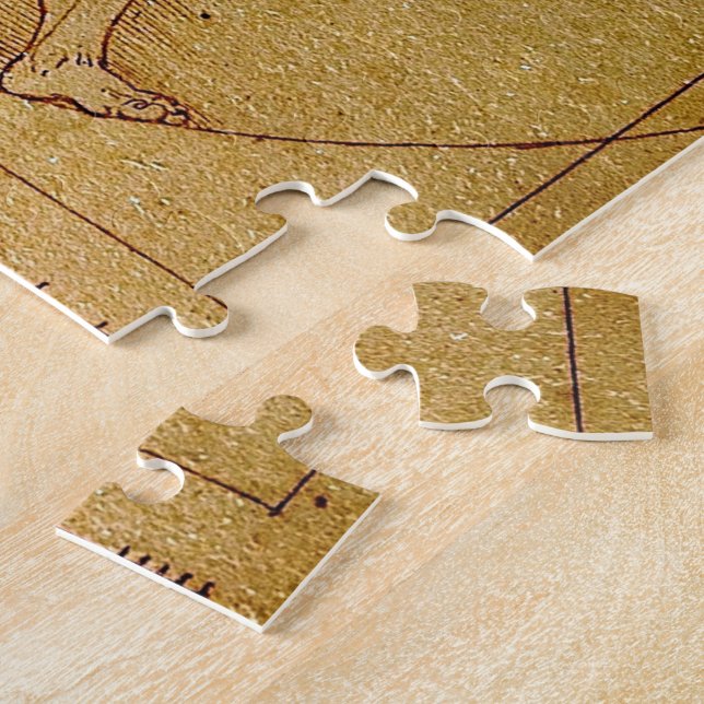 Vitruvian Man-Leonardo Da Vinci Jigsaw Puzzle (Side)