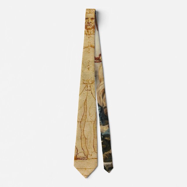 Vitruvian Man, Leonardo Da Vinci Neck Tie (Front)