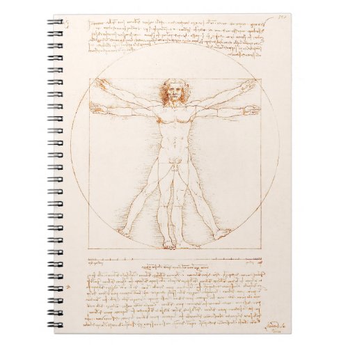 Vitruvian Man  Leonardo da Vinci  Notebook