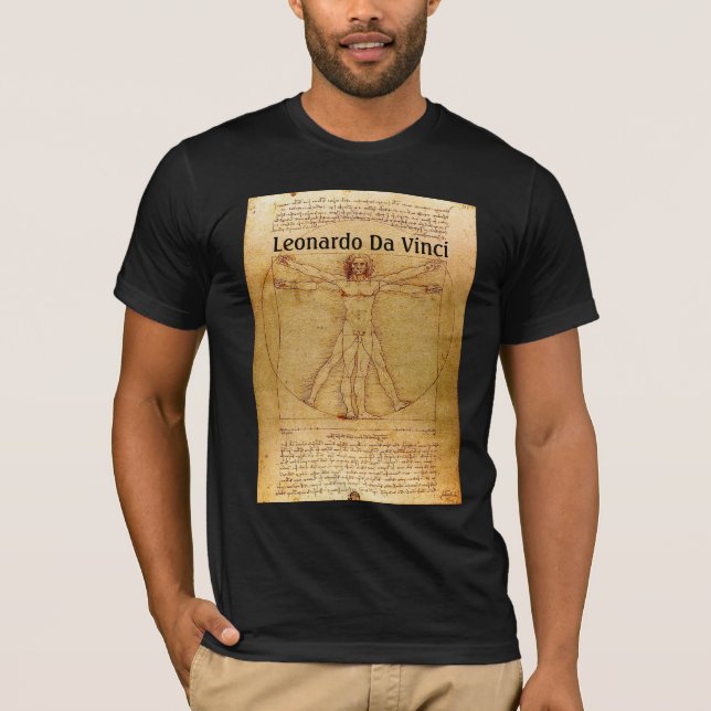 Vitruvian Man-Leonardo Da Vinci T-Shirt (Front)
