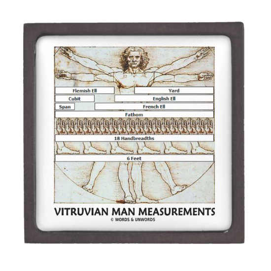 Vitruvian Man Measurements (da Vinci) Jewelry Box
