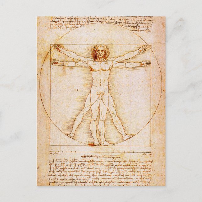Vitruvian Man Postcard (Front)