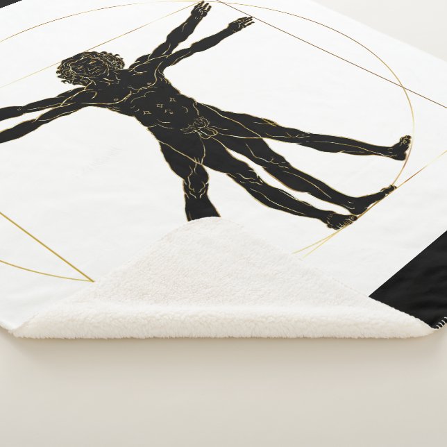 Vitruvian Man Sherpa Blanket (3/4)