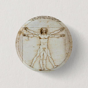 Vitruvian Man Tiny Button