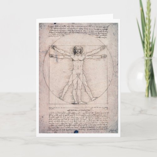 Vitruvian ManVitruvian Man Leonardo da Vinci Card