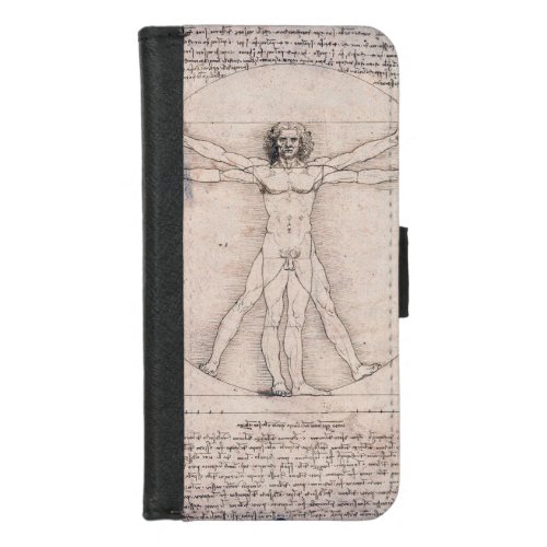 Vitruvian ManVitruvian Man Leonardo da Vinci iPhone 87 Wallet Case