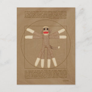 Vitruvian Monkey Postcard