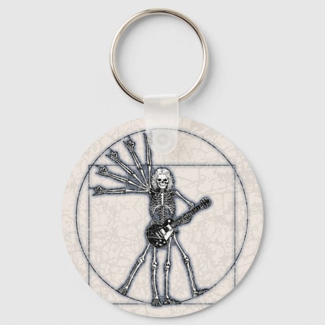 Vitruvian Skeleton Keychain (Front)