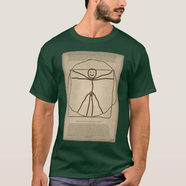 Vitruvian Stickman Kid's Tshirt (Front)