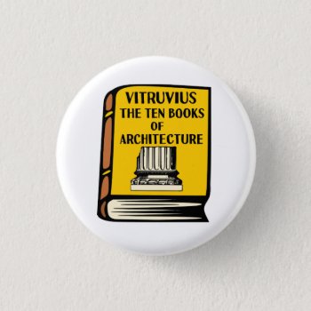 Vitruvius Ten Books Of Architecture Book Button by McMansionHell at Zazzle