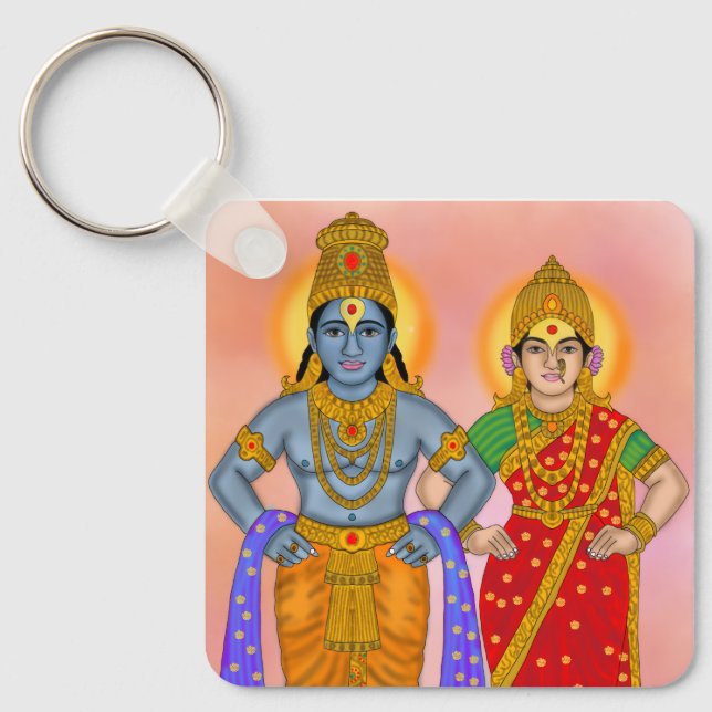 Vitthal Rukmini Keychain (Front)
