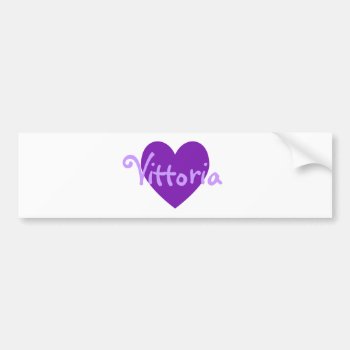 Vittoria In Purple Bumper Sticker by purplestuff at Zazzle