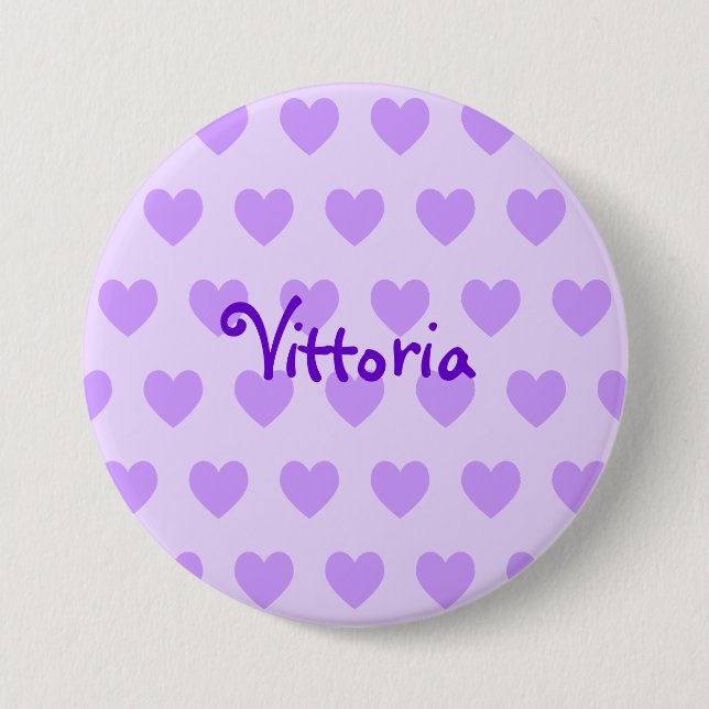 Vittoria in Purple Pinback Button (Front)