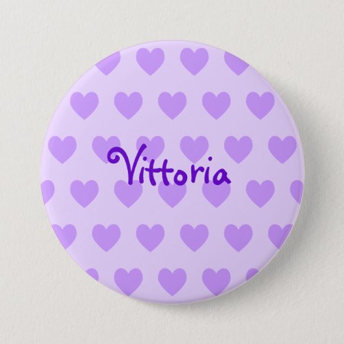 Vittoria in Purple Pinback Button