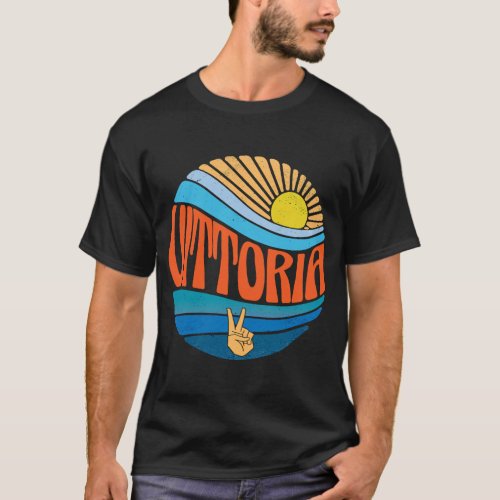 Vittoria  Vintage Sunset Vittoria Groovy Tie Dye T_Shirt