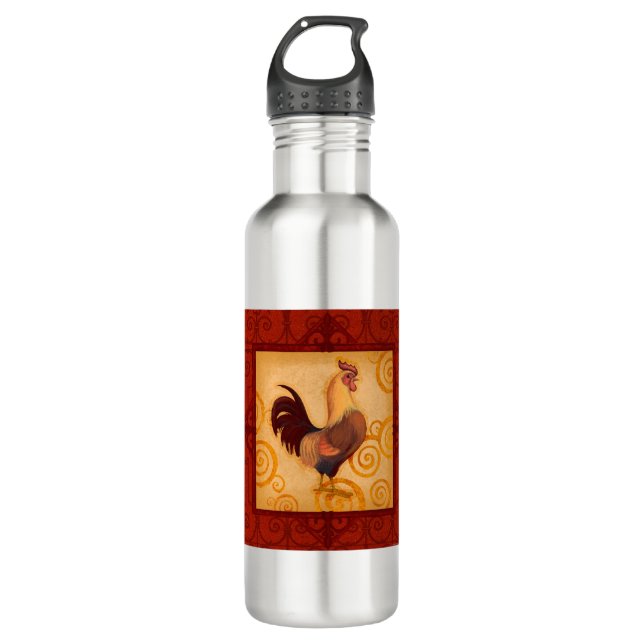 VIV53 Rooster 1.tif Stainless Steel Water Bottle (Front)