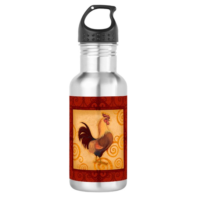 VIV53 Rooster 1.tif Stainless Steel Water Bottle (Front)