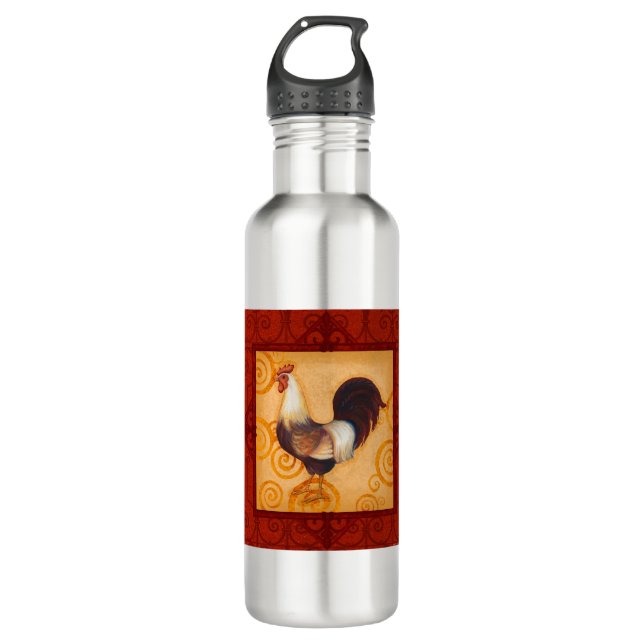 VIV54 Rooster 2.tif Stainless Steel Water Bottle (Front)