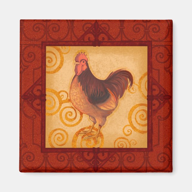 VIV55 Rooster 3.tif Magnet (Front)