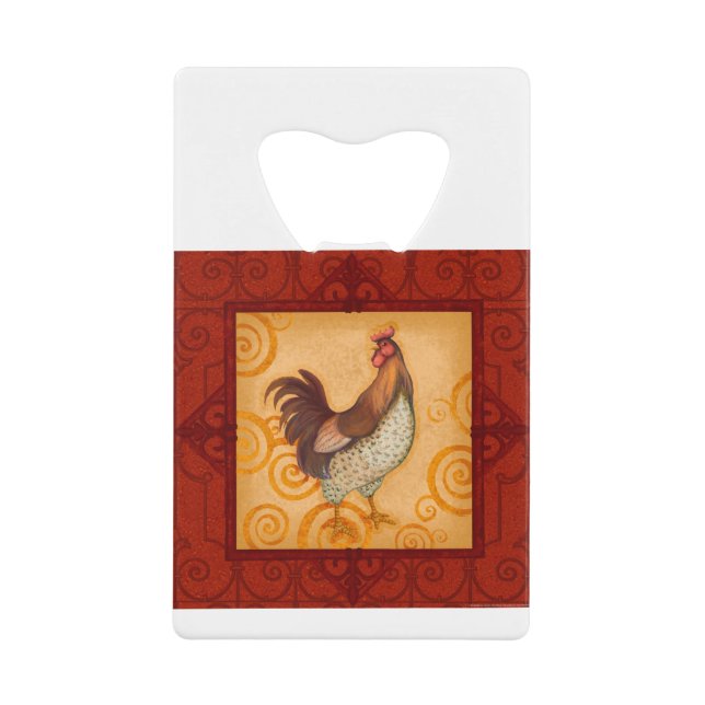 VIV56 Rooster 4.tif Credit Card Bottle Opener (Front)