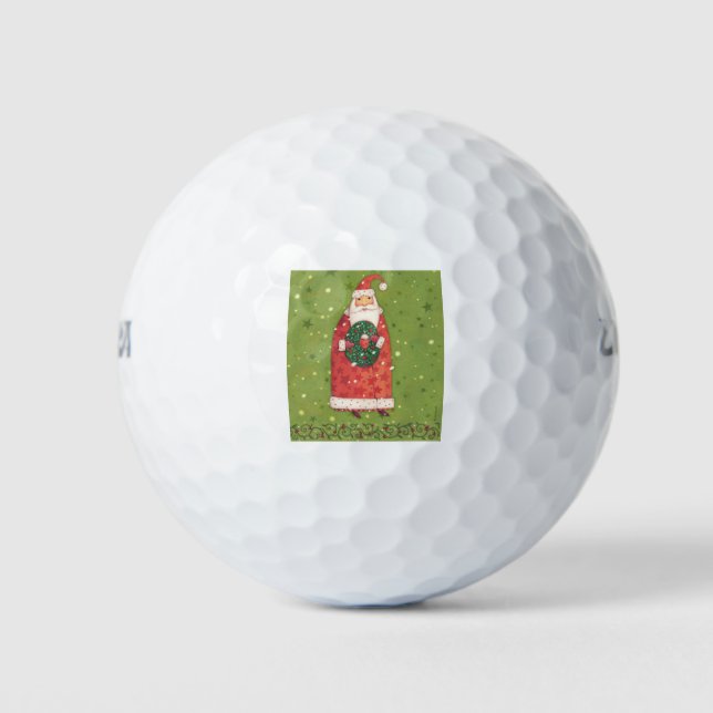 VIV77 Green Santa.tif Golf Balls (Front)