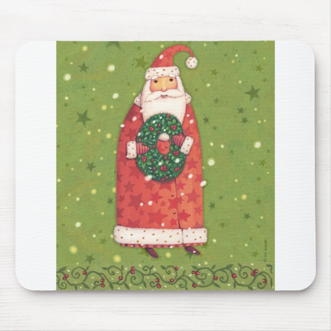 VIV77 Green Santa.tif Mouse Pad (Front)
