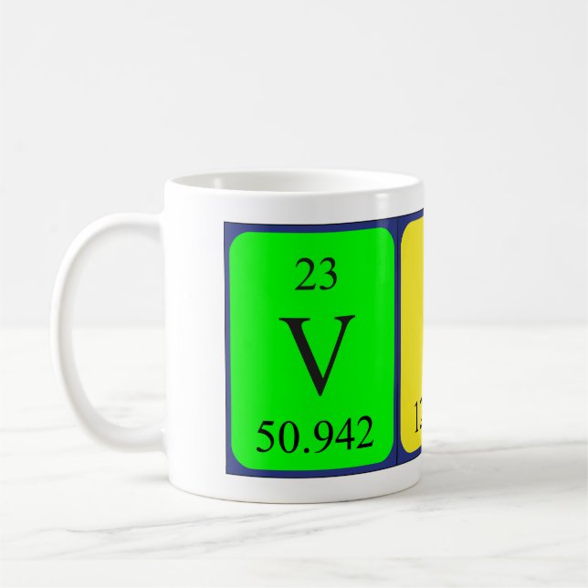 Viv periodic table name mug (Left)