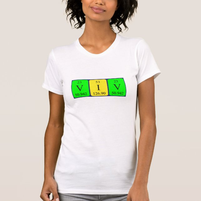 Viv periodic table name shirt (Front)