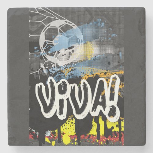 VIVA Argentina World Cup 2022 Messi Maradona  Stone Coaster