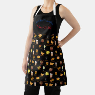 Viva Chile Chilean Typical Food with Family Name Apron