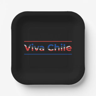 Viva Chile - Proud Chilean Flag Art Paper Plates