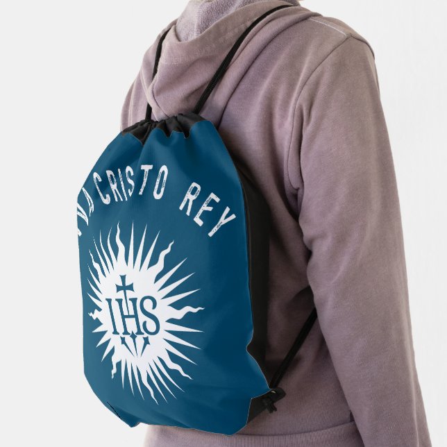 Viva Cristo Rey Catholic Cristeros Gift Drawstring Bag (Insitu)