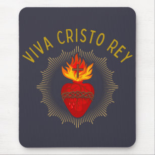Viva Cristo Rey Catholic Cristeros Sacred Heart Mouse Pad