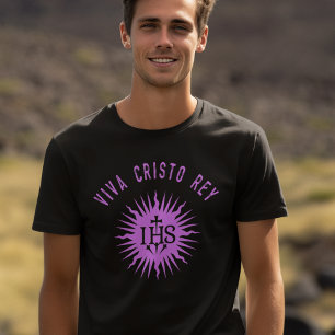 Viva Cristo Rey IHS Sacred Heart Catholic Tee