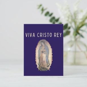 Viva Cristo Rey Our Lady Guadalupe Catholic Postcard