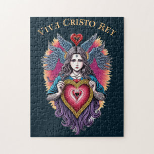 Viva Cristo Rey Sacred Heart Roman Catholic Jigsaw Puzzle