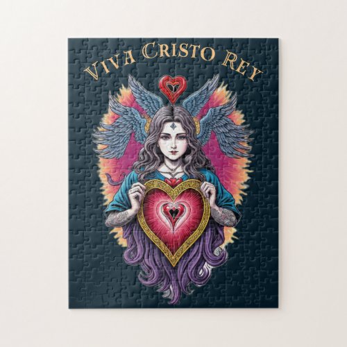 Viva Cristo Rey Sacred Heart Roman Catholic Jigsaw Puzzle